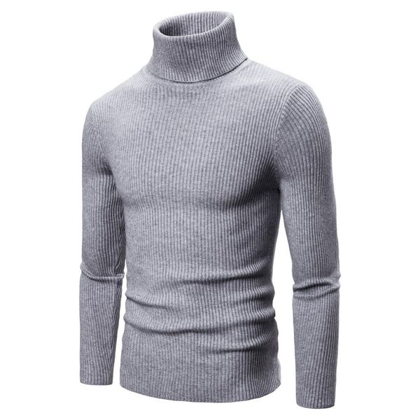 

mens sweaters 2019 autumn and winter new men's high-elastic bottoming shirt high collar plus size sweater, White;black