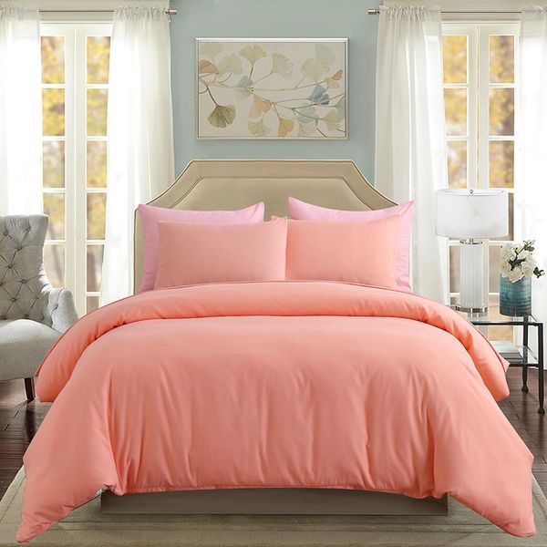 

pure color home comforter bedding set twin  king bed set duvet cover sets bedclothes quilt cover + pillow case home textile