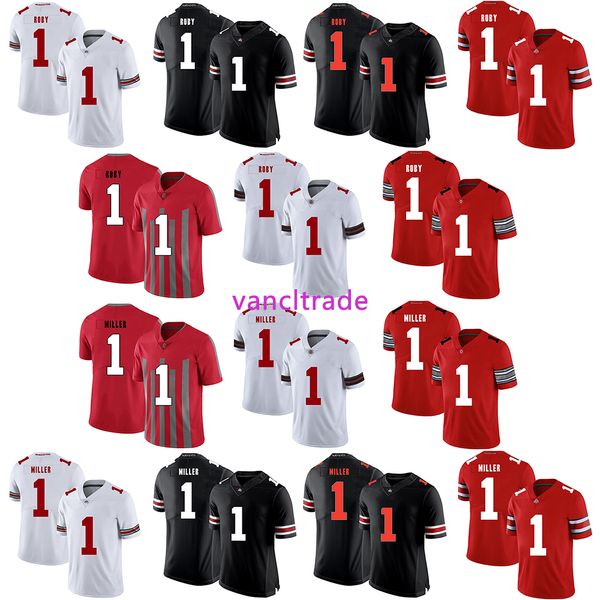 

2019 ncaa футбол штат огайо бакиз 1 брэдли роби 1 брэкстон миллер джерси, Black;red