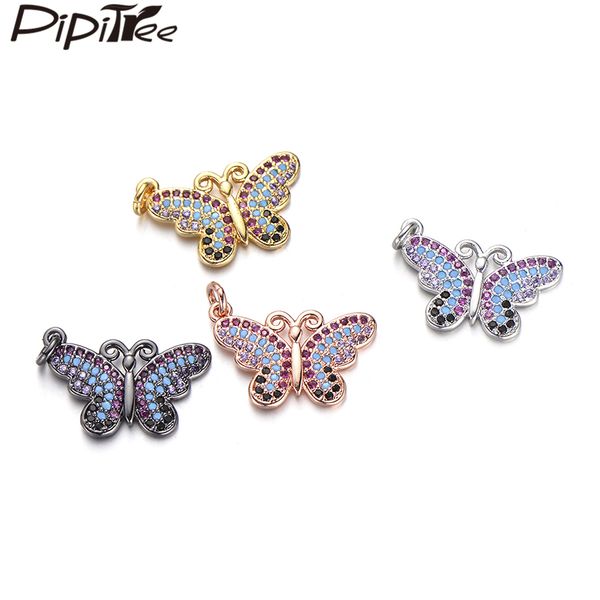 

pipitree нежный многоцветный cubic подвески цирконий бабочки медь 4 цвета diy шарма ювелирные изделия делая аксессуары, Bronze;silver
