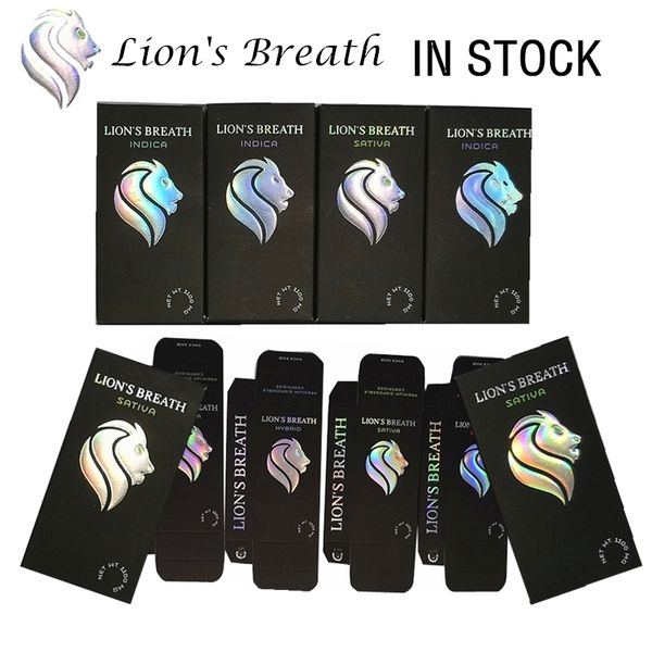 

Lions Breath Vape Cartridge Packaging 510 Thread Vapes Pen 0.8ml/1.0ml Round Tip Press On Cartridges Ceramic Coil Vaporizer