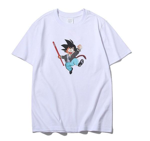 

supme + monkey goku print t-shirt 100% cotton spring and summer men's women's designer t-shirt t-shirt has logo, White;black