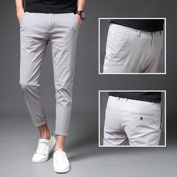 

cargo foot 9 pants men's pants casual autumn korean-style trend online celebrity men's slim fit, White;black