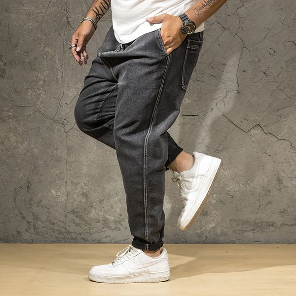 

extra large men's jeans 150 kg plus size 6xl 7xl trousers 44 46 48 50 52 elastic autumn black, Blue