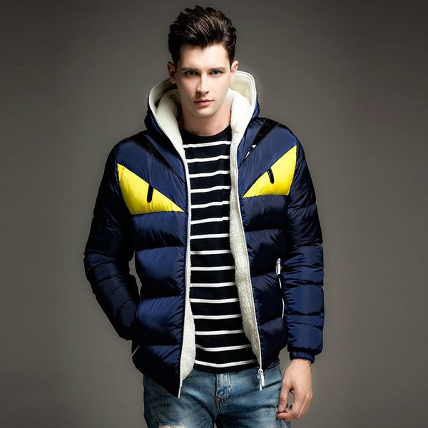 

ff brand winter jacket men big size m-4xl new arrival casual slim cotton thick mens coat parkas with hooded warm casaco quality, Black