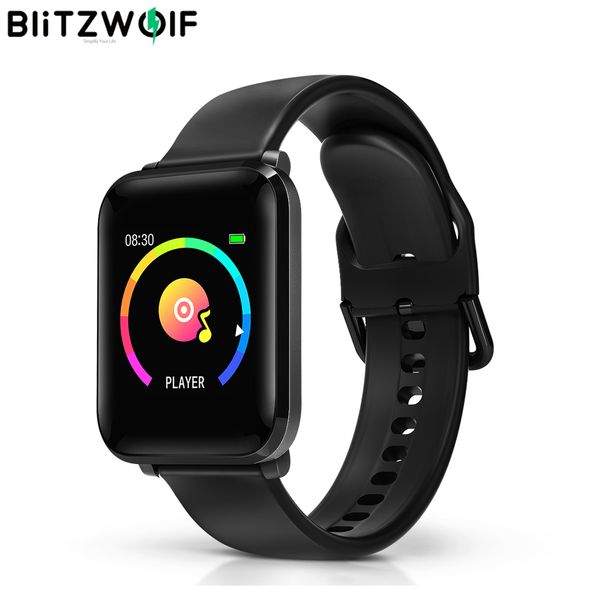 

blitzwolf bw-hl1 1.3inch ips multi-language display 8 sports mode hr blood pressure o2 smart watch ip68 15days standby wristband, Slivery;brown