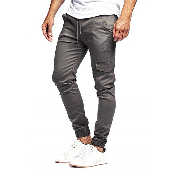 

мужские pant повседневные брюки jogger бодибилдинг фитнес карандаш прямые sweatpants весна осень повседневная drawstring штаны, Black