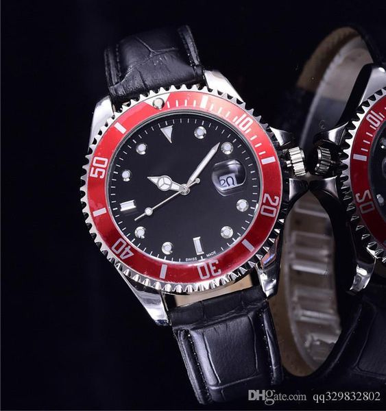 

relogio masculino mens watches luxury dress designer fashion black dial calendar gold bracelet leather master male clock 2017 gifts lovers, Slivery;brown