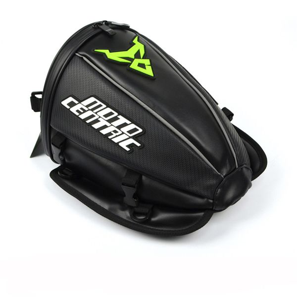 

waterproof motorcycle leather+carbon fibre reflective tail bag travel tank bag saddlebags