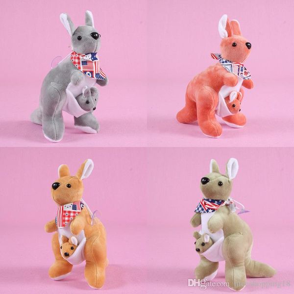 

cute 22cm soft plush toys australia kangaroo carry a baby plush animal kangaroo mother and son collection kids toys