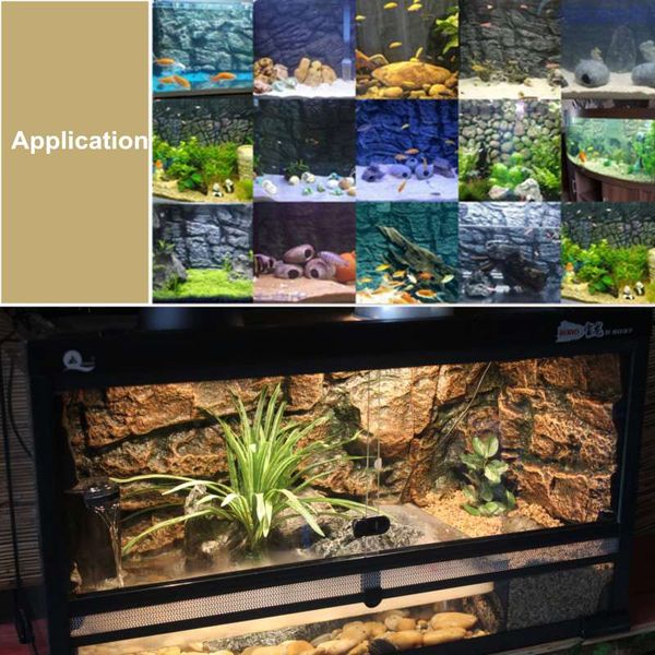 

3d foam rock reptile aquarium fish tank background backdrop board pattern lizard gecko durable terrarium decor