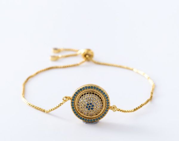 

gold silver chain micro pave cz zircon cubic zirconia bracelet rope adjusted macrame round bangle xh545 fashion jewelry, Black