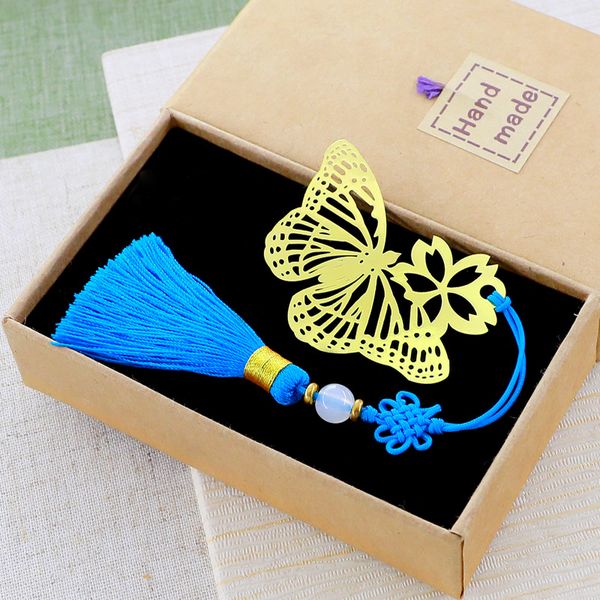 

металл латунь лотос закладка китай узел кисточкой небольшой подарок прекрасная бабочка и стрекоза student закладка выпускной ср подарочная к