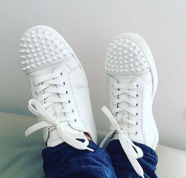 

summer sun. low-new men,women designer sneakers ,famous red bottom shoes luxury casual white,black spikes perfect party wedding dress