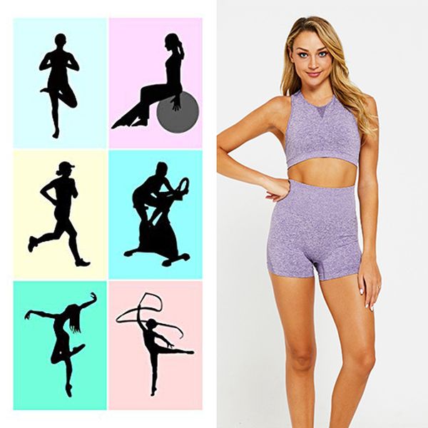 

yoga outfits 2021 high waist seamless gym shorts fitness short scrunch bushorts spandex push up workout legging, White;red