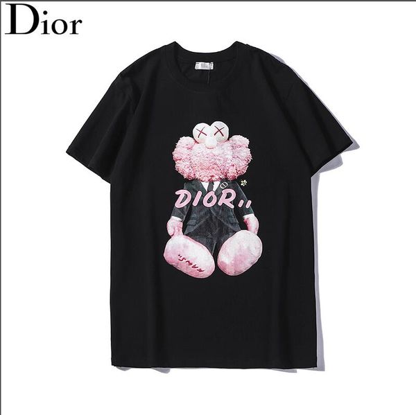 

new men's women's t-shirt fashion designers men's summer casual streetwear designers t-shirt studded cotton blend round neck, White