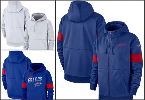

buffalo bills mens sideline performance full-zip hoodie, Black