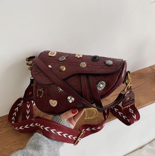 

new designer luxury handbags purses new style women saddle bag fashion shoulder bag crossbody bags girls sister handbags