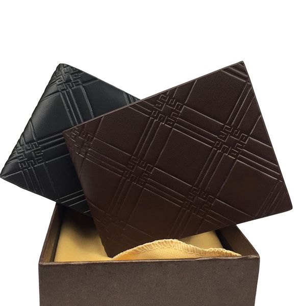 

2019 famous brand genuine leather men wallets with coin pocket credit card holders man purses male billfold high quality, Red;black