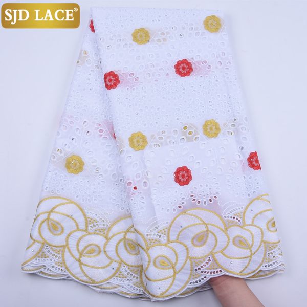 

sjd lace african lace fabric small holes cotton with stones nigerian fabric for wedding party dress a1869, Pink;blue