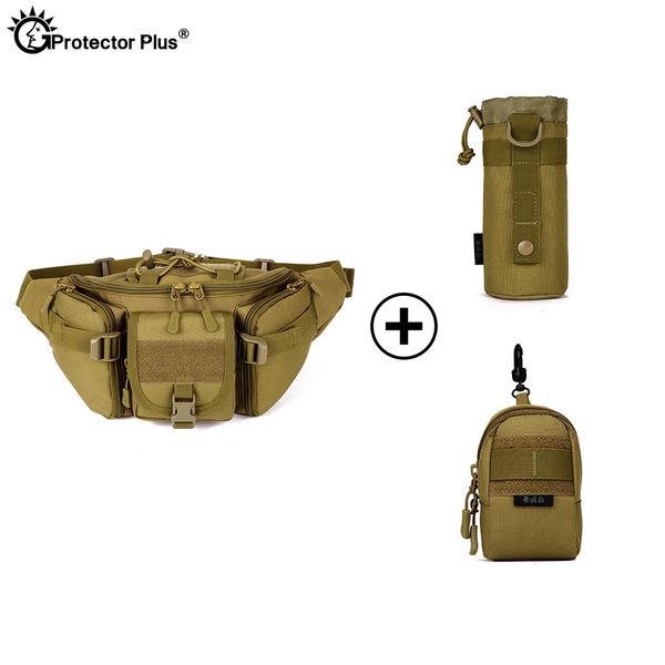 

protector plus outdoor tactical hunting bag with molle pouches style fishing hiking sport waist bag with water pouch