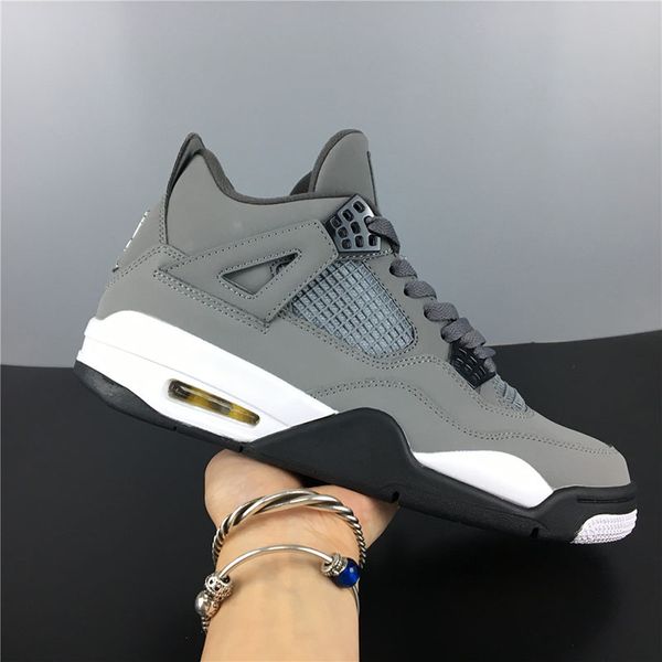 

2019 Newest NRG HOT 4s Basketball Shoes Cool Grey Designer Upper Leather Top Quality Mens Women Trainer Sports Shoes