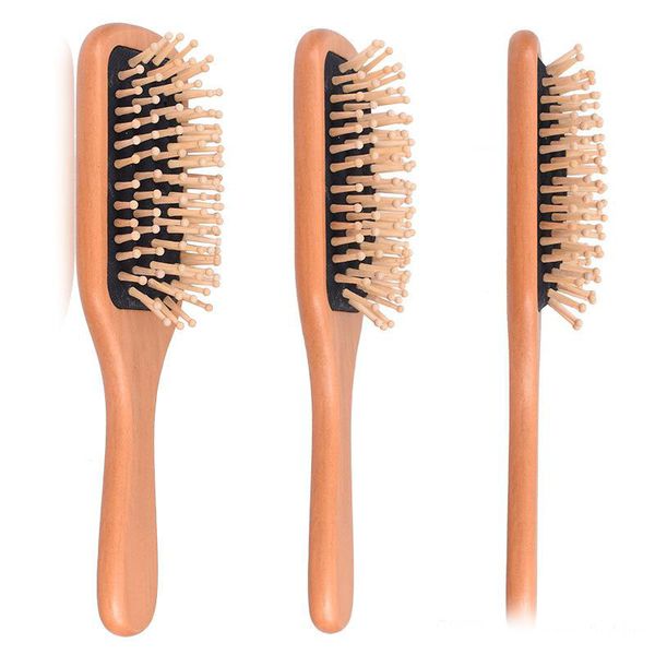 2019 Hair Brush Wooden Detangling Brushes Natural Detangler Paddle