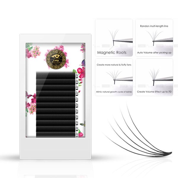 

makeup 0.07 false eyelashes extension easy volume fan individual eyelash 3d cluster auto flowering