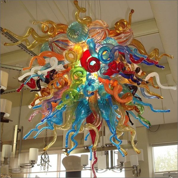 

100% hand blown glass pendant chandeliers artistic decoration hand blown glass chandelier for new house decor