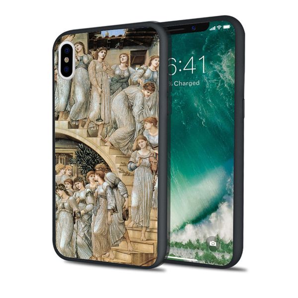 

coque golden stars art phone case for iphone 11 pro xs max xr 8 7 6s plus 5s se 5 case black soft silicone cover.