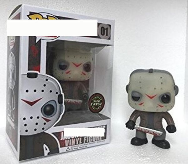 

cute funko pop friday the 13th jason anime figure hand-made ornament model q version doll wholesale 01 # glow in the dark toy