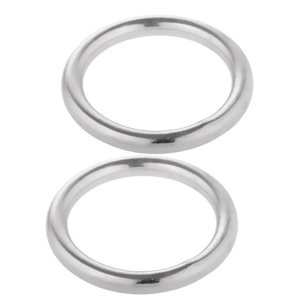 

2pcs/set smooth polished stainless steel o ring vessel boat ship fastener o-ring 80mm+70mm