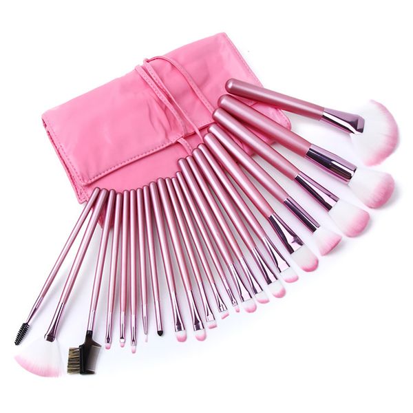

22pcs pink makeup brushes set foundation powder blusher contour eyeshadow beauty cosmetics make up brush kit tools and bag