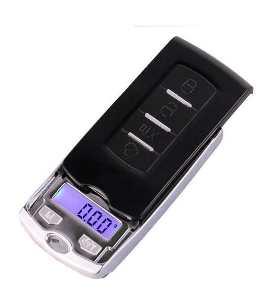 DHL portátil escala digital equilíbrio ponderação de peso led carro eletrônico design chave jóias escala mini bolso escalas 100g / 200g