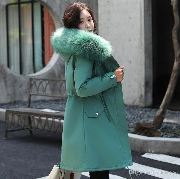

new fashion designer women winter cotton-padded down jacket parka doudoune keep warm coats luxury medium-length womans overcoat, Black