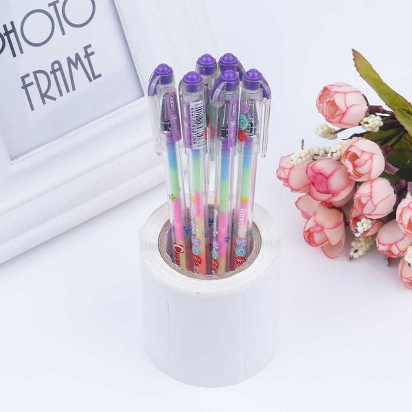 

1pcs gradient 6 цветов в гелевые ручки офиса школьные принадлежности шариковые ручки