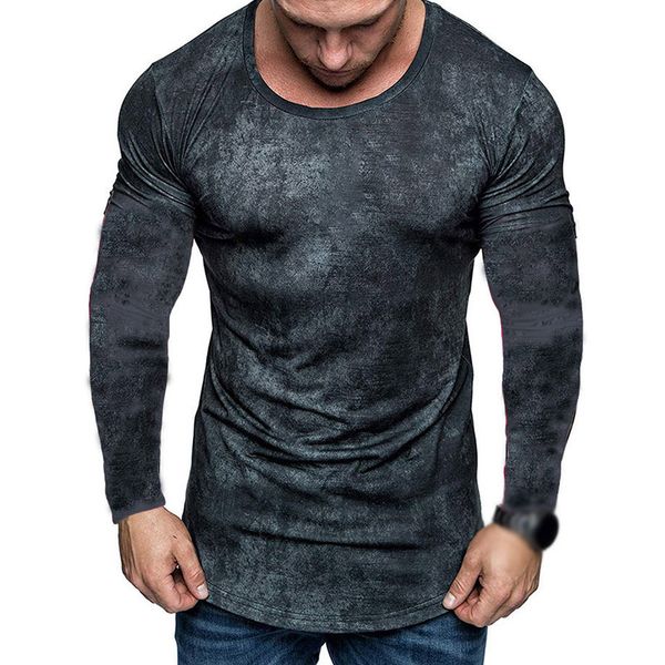 

men pullover long sleeve autumn & winter loose thermal round neck shirts, White;black