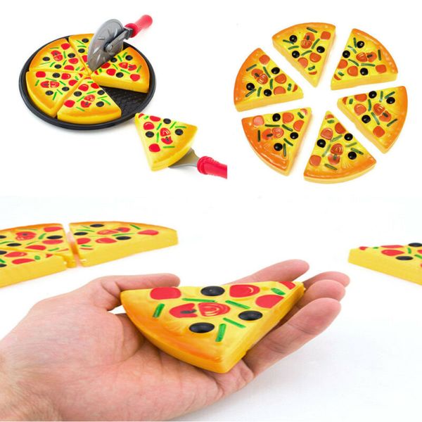 

6PCS Childrens Kids Funny Toy Pizza Slices Toppings Pretend Dinner Kitchen Play Food Toys Kids Christmas Birthday Gift