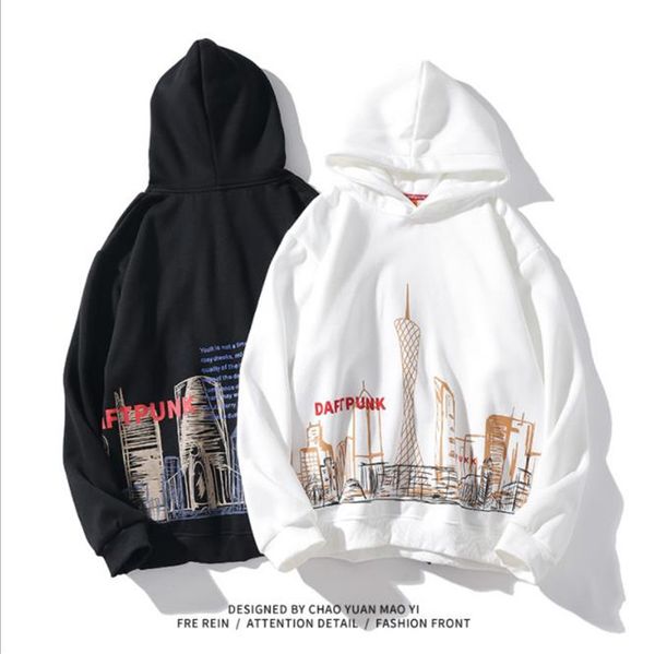 

Mens Designer Digital Printed Hoodies Fashion Autumn Fleece Tops Casual Loose Pullover Couple Clothing