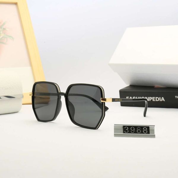 

summer woman sunglasses brand mens womens sunglasses jim 3988 5 colors options with box, White;black