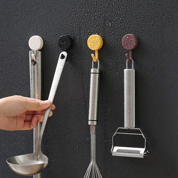

10pcs/pack small sticky hooks punching door without trace nail small hook mounted wall decorative clothes hooks h