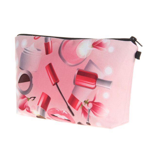 

fashion brand cosmetic organizer bag heat transfer printing women travel makeup bag portable cosmetic bag kosmetyczka