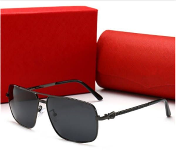 

new fashion sunglasses mens sunglasses p0125 classic glasses for men rectangle fashion glasses driving uv400 with box, White;black
