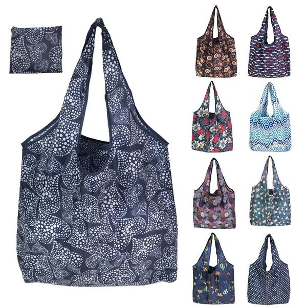 

stylish foldable reusable eco-friendly waterproof shopping tote grocery bag