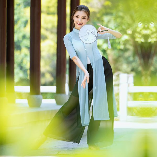 

chinese modern classical style folk dance practice clothes female elegant oriental belly dance performance stage clothes dql2829, Black;red