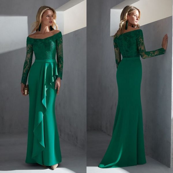 

valerio luna вечерние платья с открытыми плечами с длинным рукавом кружевные аппликации выпускные платья длиной до пола русалка платье для о, Black;red