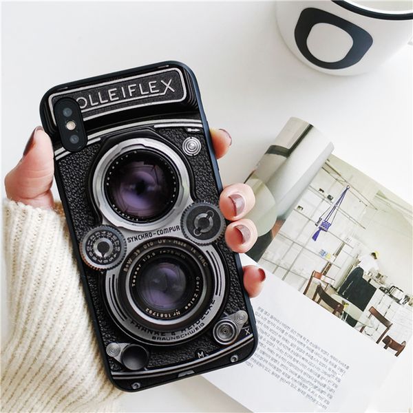 

coque luxury vintage camera cover for iphone 11 pro xs max xr case for iphone 8 7 6s plus 5s se 5 case soft silicone cover.