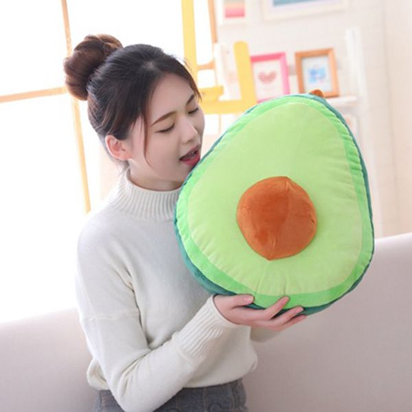 

2pcs large plush avocado pillow - extra soft & comfy - 15.7x20inch