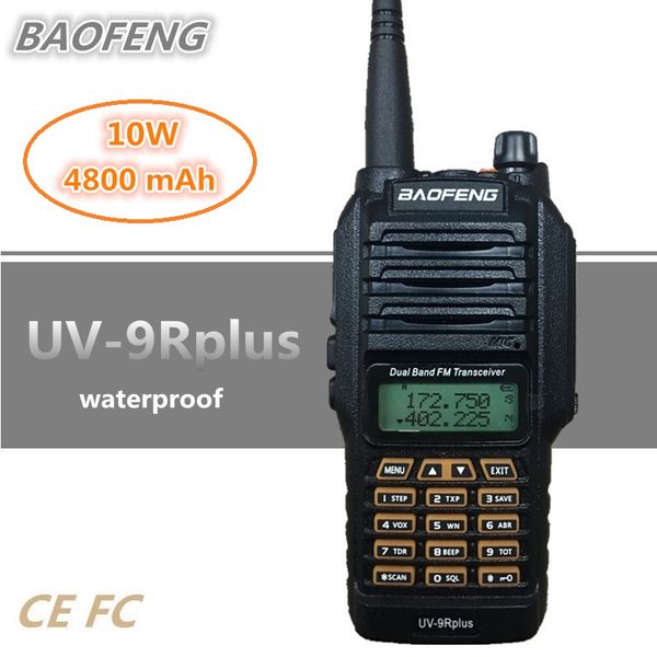 

BAOFENG УФ-9R плюс 10 Вт 4800 мАч Walkie Talkie 10 км водонепроницаемый УВЧ УКВ портативный CB радиостанция портативный HF приемопередатчик сканер