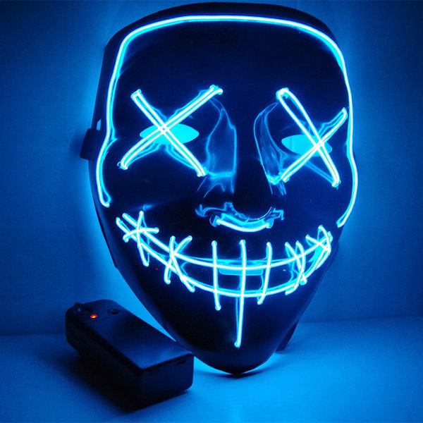 

Косплей Хэллоуин LED загорается Маска много вариантов партии косплей маски чистки
